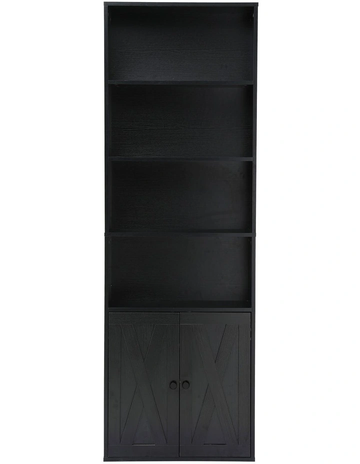 Artiss 6-Tier Bookshelf Display Cabinet Storage Black image 3