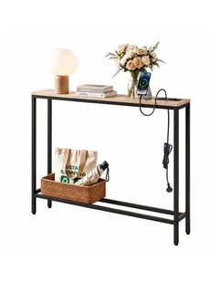 Artiss Console Table Entryway Hallway Display Desk Charging Station Wood