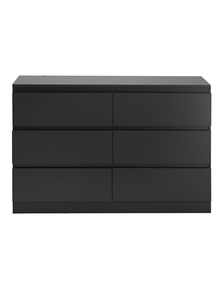 Artiss 6 Chest of Drawers Lowboy Black image 3