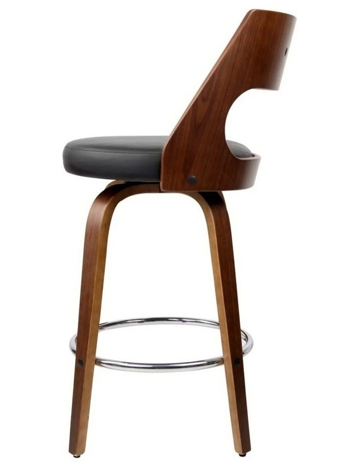 Artiss 4x Bar Stools Swivel Leather Chair 65cm image 2