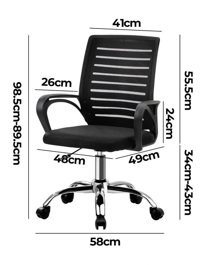 Oikiture Mesh Office Chair Black image 3