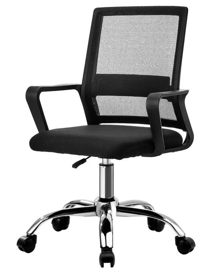 Oikiture Mesh Office Chair Executive Computer Seat Black image 1