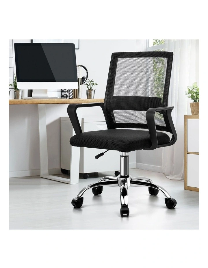 Oikiture Mesh Office Chair Executive Computer Seat Black image 4