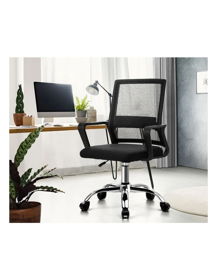 Oikiture Mesh Office Chair Executive Computer Seat Black image 5