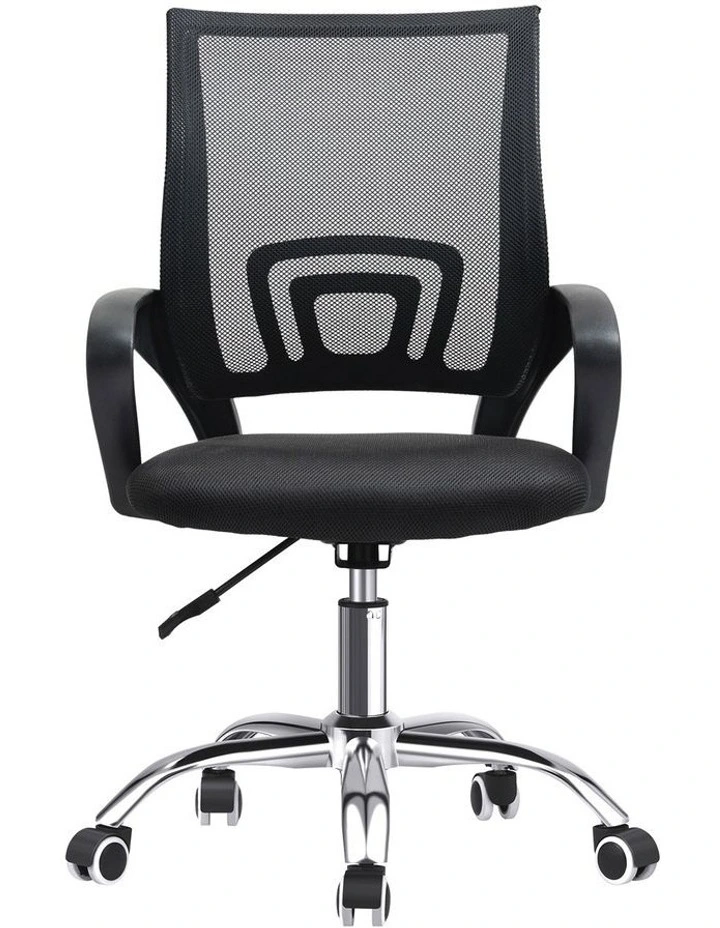 Oikiture Mesh Office Chair Backrest Black image 2