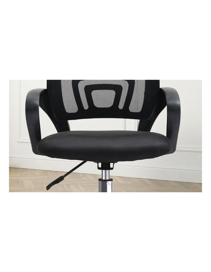 Oikiture Mesh Office Chair Backrest Black image 7