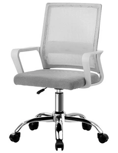 Oikiture Mesh Office Chair Executive Computer Seat White