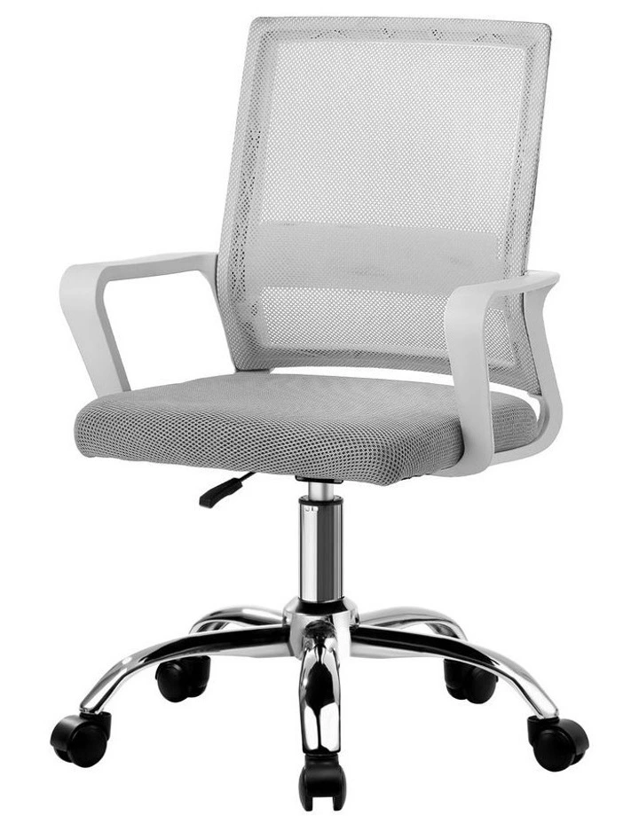 Oikiture Mesh Office Chair Executive Computer Seat White image 1