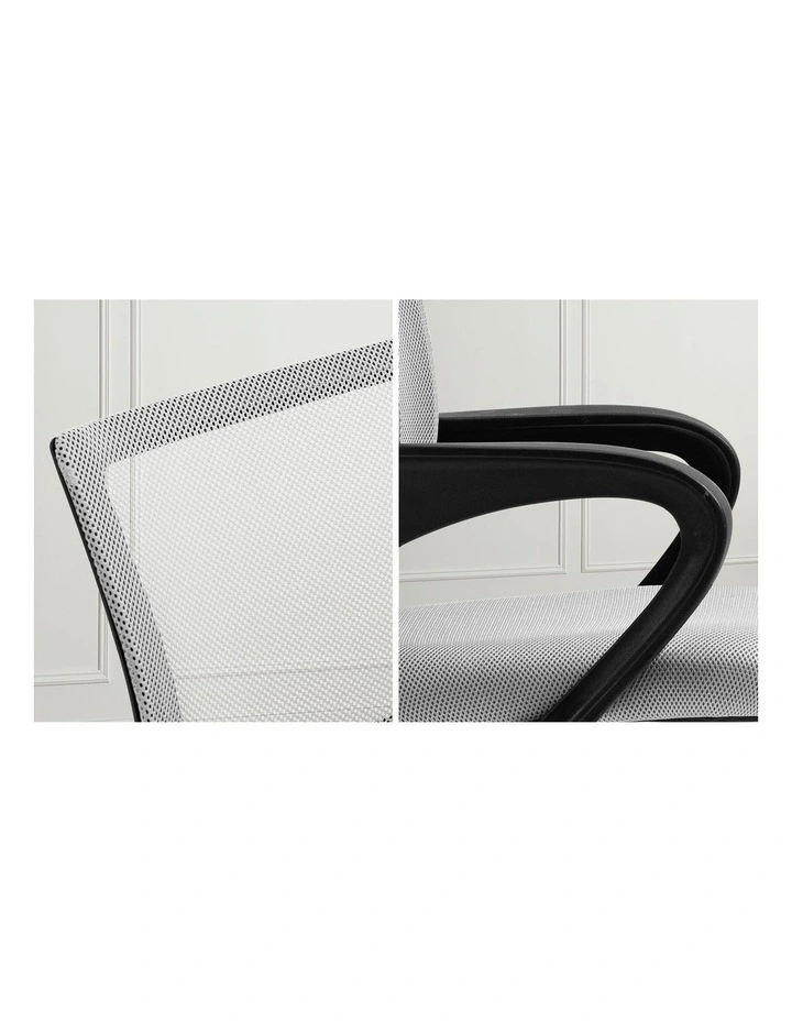 Oikiture Mesh Office Chair Backrest Grey image 6