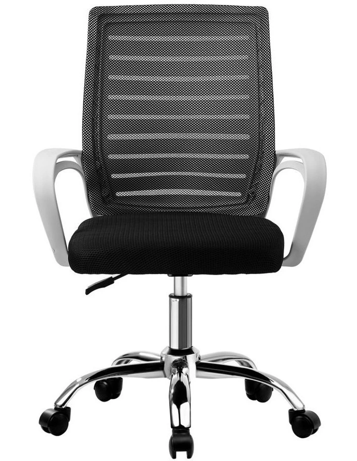 Oikiture Mesh Office Chair White&Black image 2
