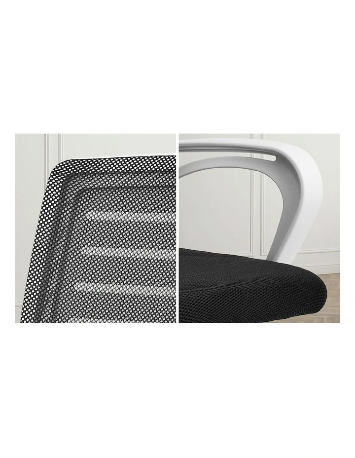 Oikiture Mesh Office Chair White&Black image 6