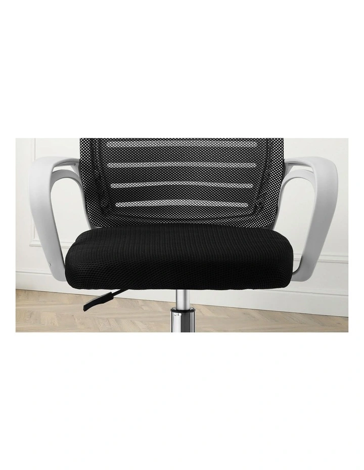 Oikiture Mesh Office Chair White&Black image 7