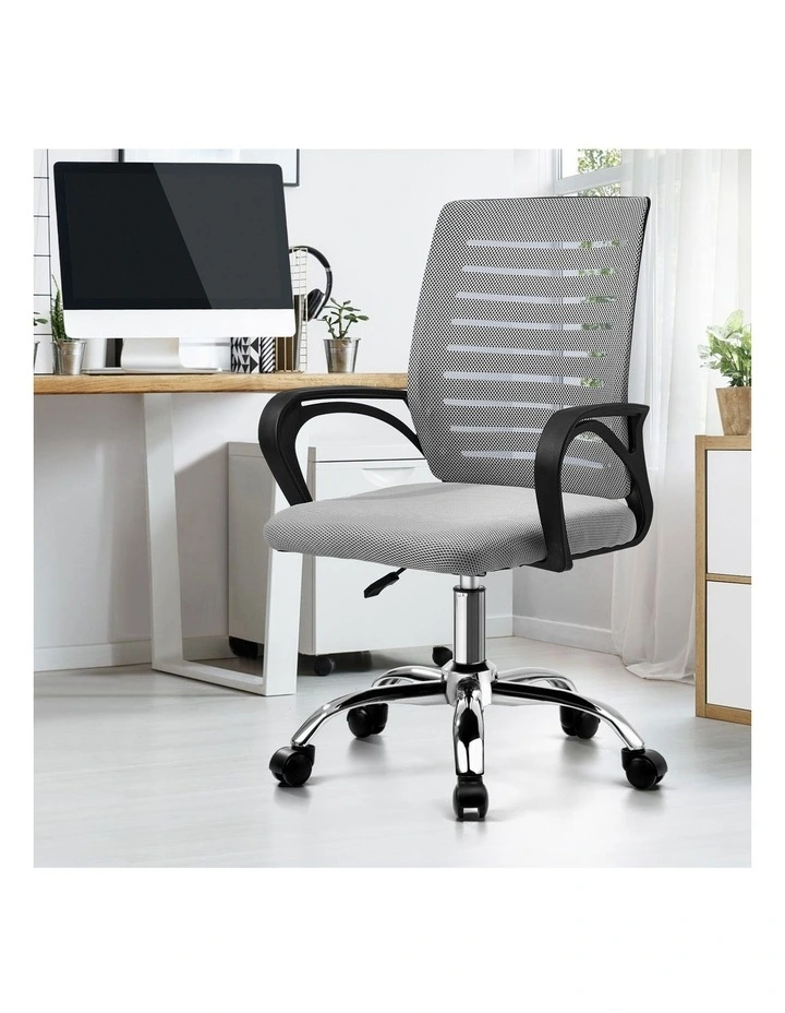 Oikiture Mesh Office Chair Black&Grey image 4