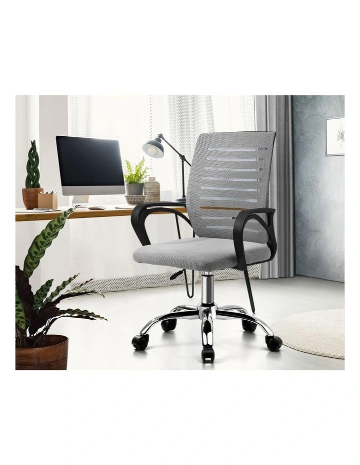 Oikiture Mesh Office Chair Black&Grey image 5