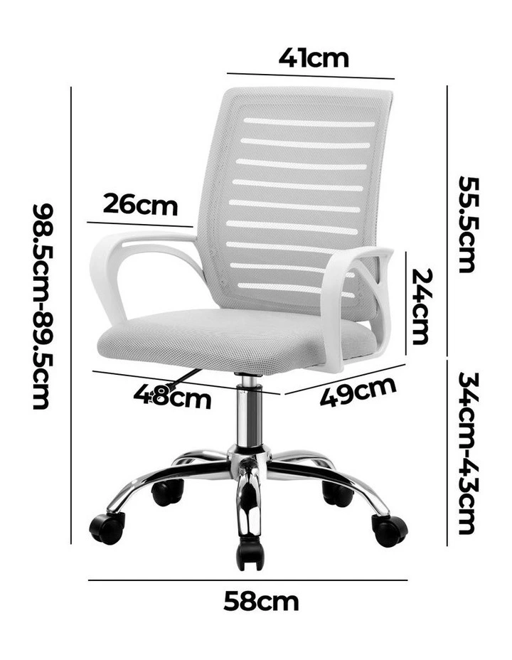 Oikiture Mesh Office Chair White image 3