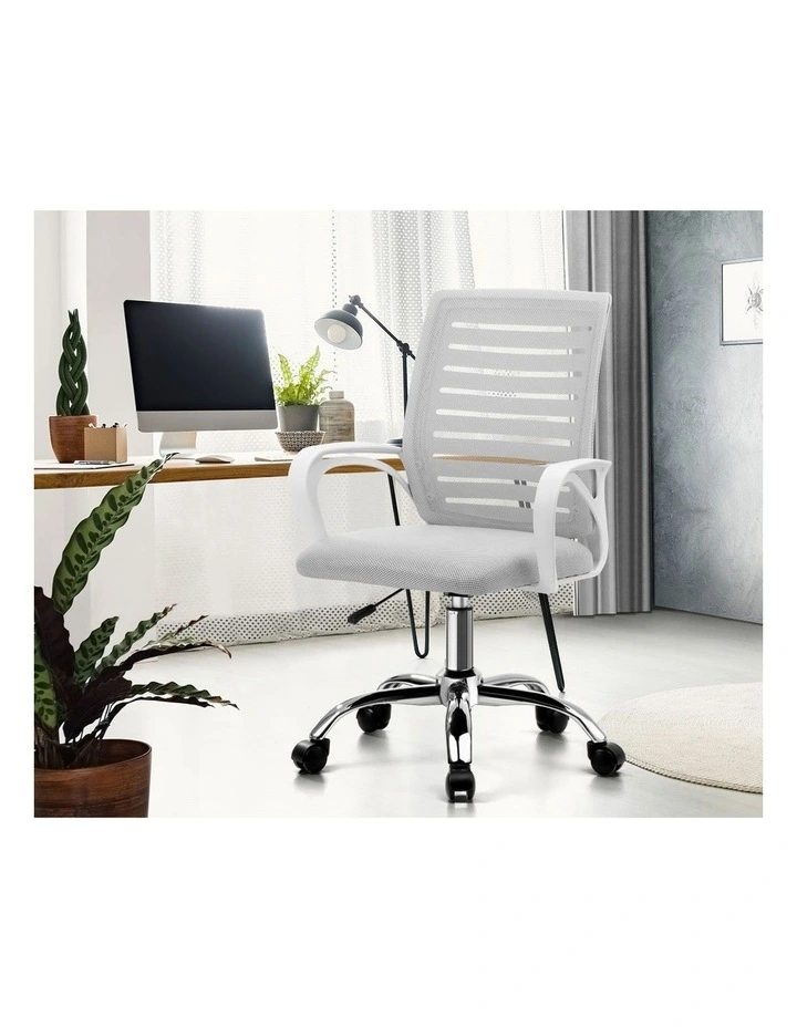 Oikiture Mesh Office Chair White image 5