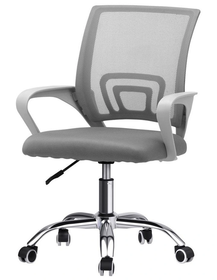 Oikiture Mesh Office Chair Backrest White image 1
