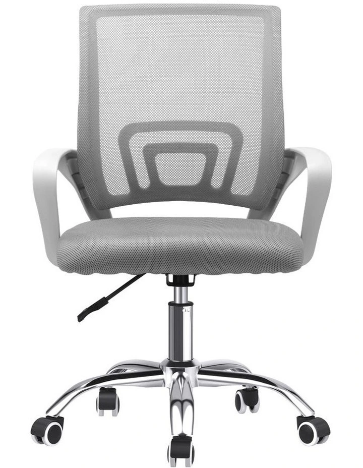 Oikiture Mesh Office Chair Backrest White image 2