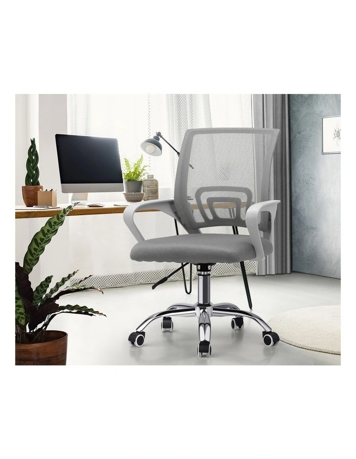 Oikiture Mesh Office Chair Backrest White image 5