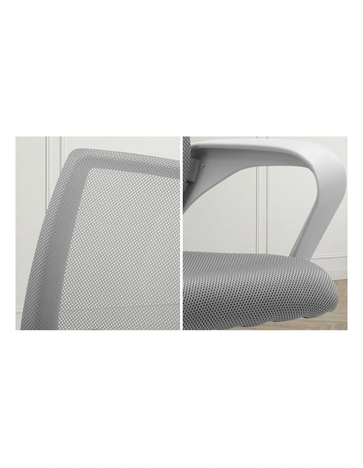 Oikiture Mesh Office Chair Backrest White image 6