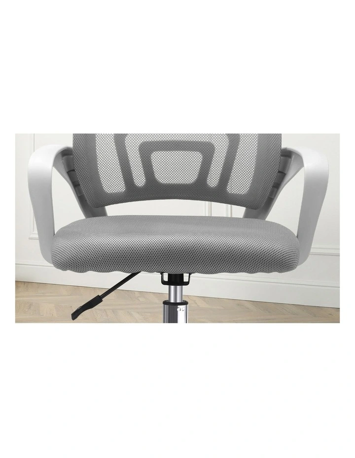 Oikiture Mesh Office Chair Backrest White image 7