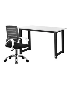 Oikiture Home Office Desk and Chair Set