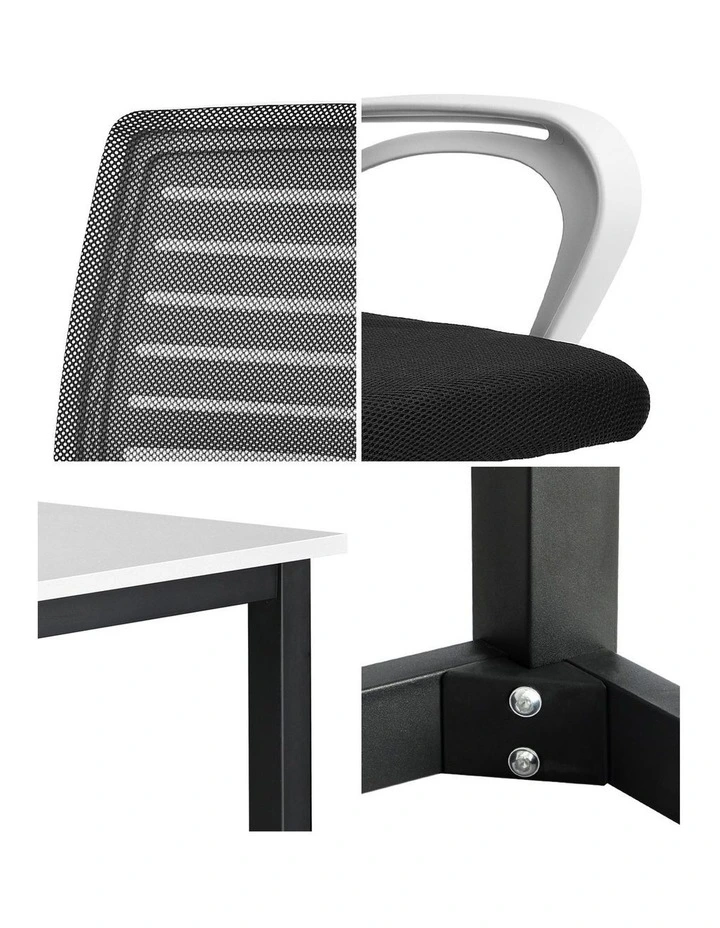 Oikiture Home Office Desk and Chair Set image 6