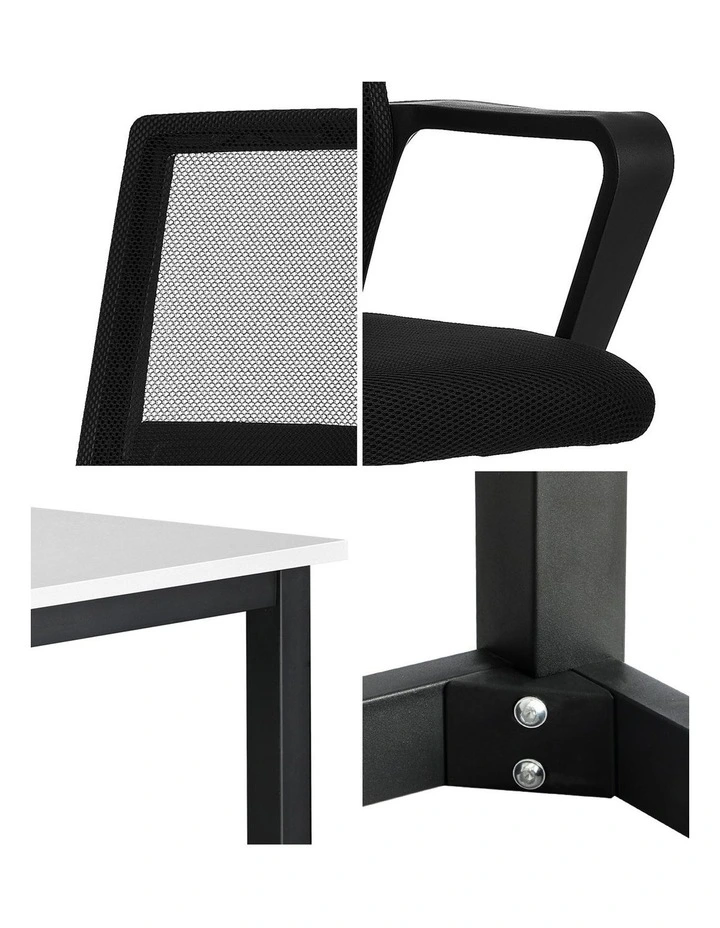 Oikiture Home Office Desk and Chair Set image 6
