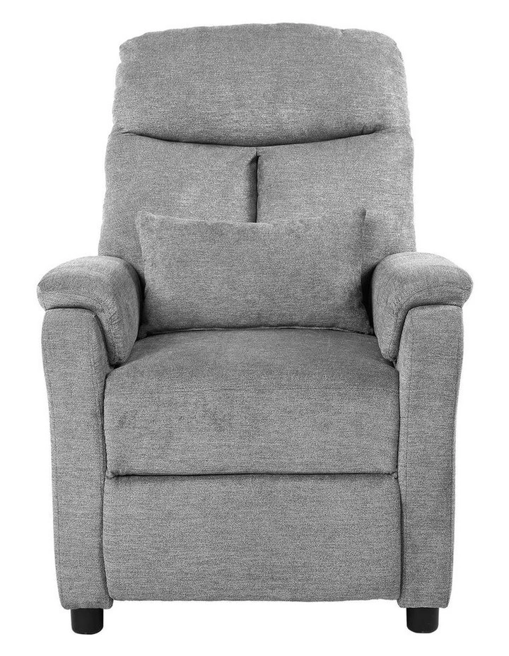 Oikiture Recliner Chair Adjustable Fabric Lounge Sofa Armchair Polyester Grey image 2