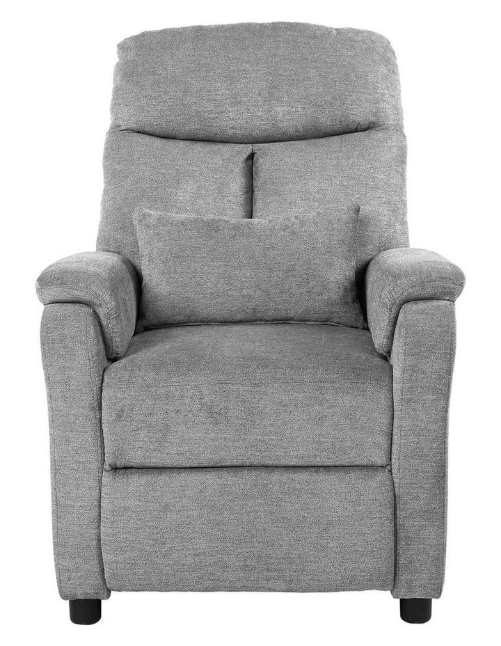 Oikiture Recliner Chair Adjustable Fabric Lounge Sofa Armchair Polyester Grey image 5