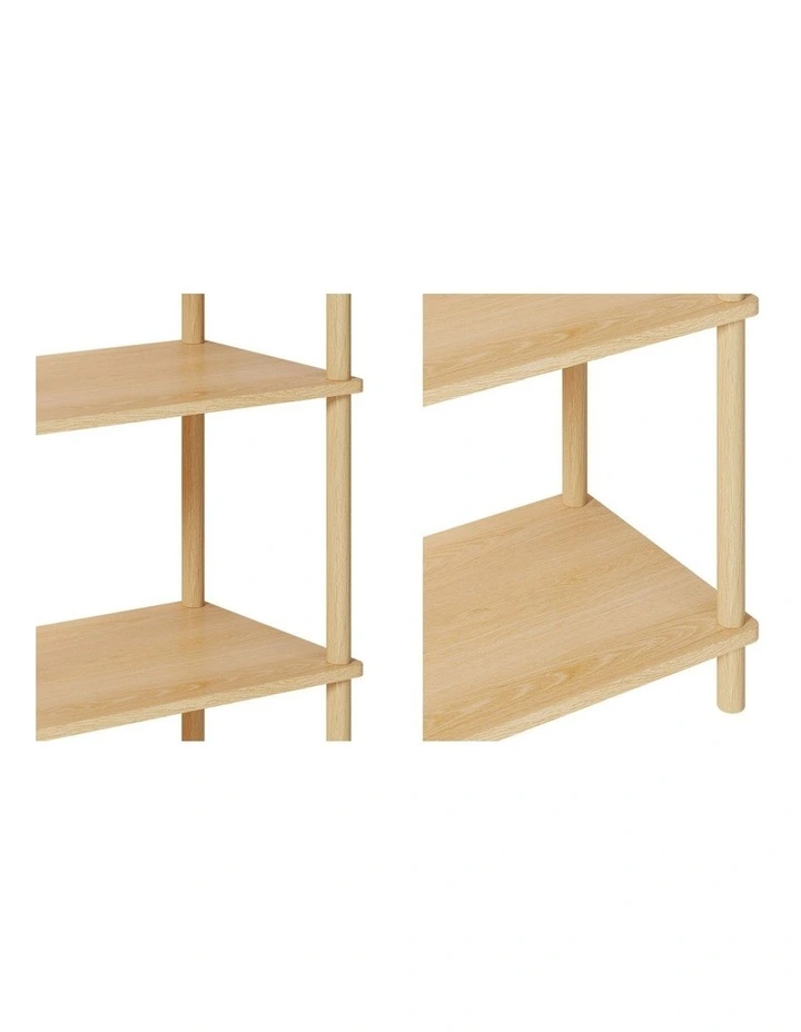 Oikiture Bookshelf 5 Tier Display Shelf Storage Shelves Stand Rack Natural image 6