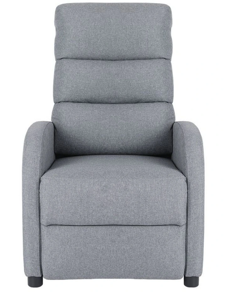 Oikiture Recliner Chair Polyester Grey image 2