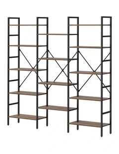 Oikiture 14 Tier Display Shelf Stand Bookshelf Metal Storage Industrial 1.76m