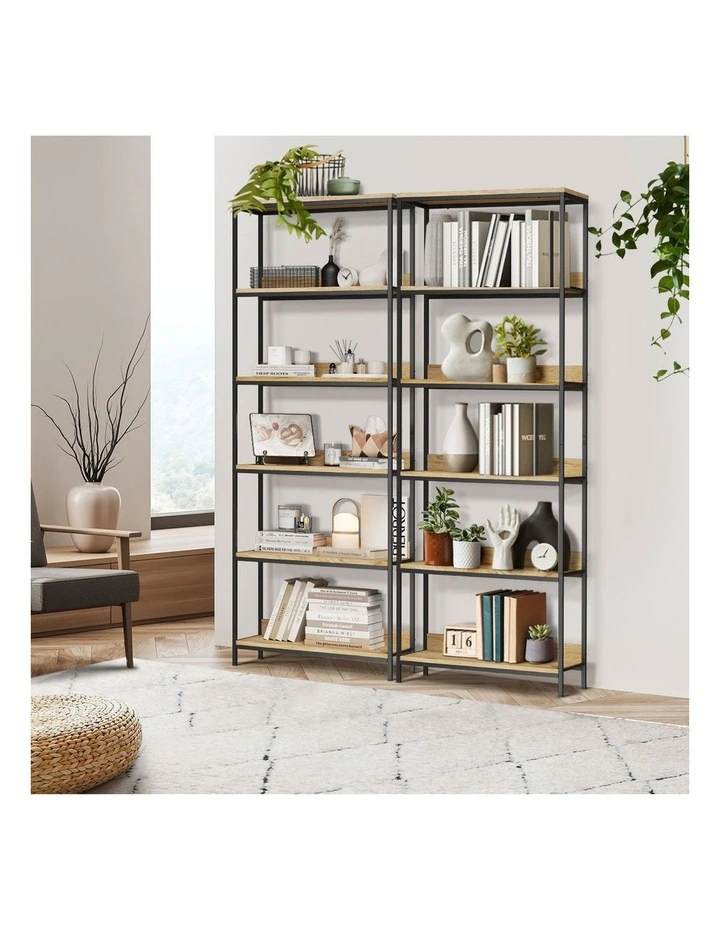 Oikiture Display Shelf 5 Tier Bookshelf Storage Shelves Stand Rack Bookcase image 5