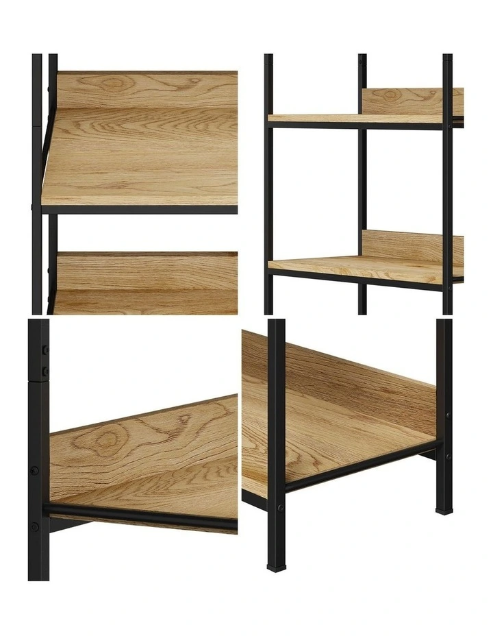 Oikiture Display Shelf 5 Tier Bookshelf Storage Shelves Stand Rack Bookcase image 7