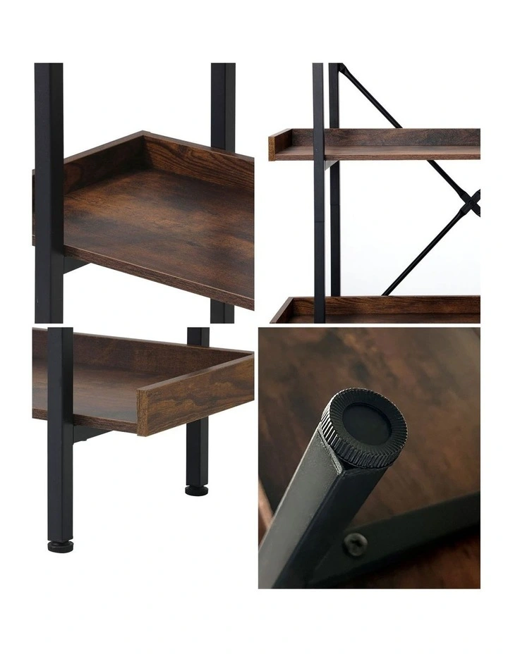 Oikiture Display Shelf 5-Tier Bookshelf Shelves Storage Bookcase Stand Rack 80CM image 6
