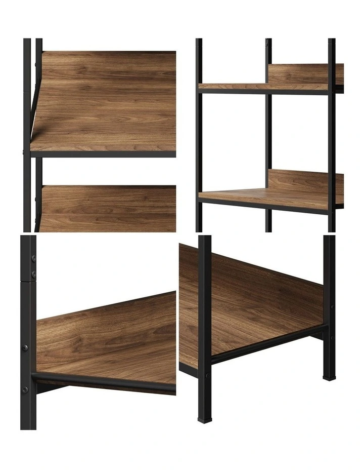 Oikiture Display Shelf 5 Tier Bookshelf Storage Shelves Bookcase Stand Rack image 7