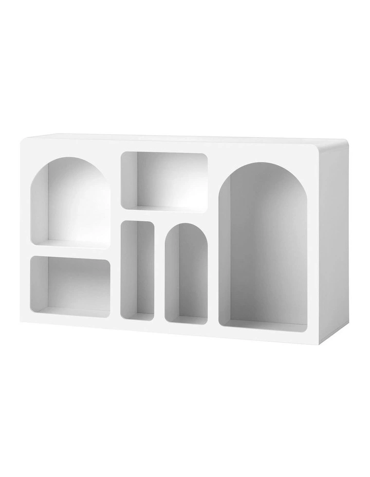Oikiture Display Shelf Storage Stand Shelves Unit Bookcase Bookshelf Rack White image 1