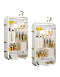 SOGA 2X White Multi Tier Cosmetic Storage Rack Vanity Organiser