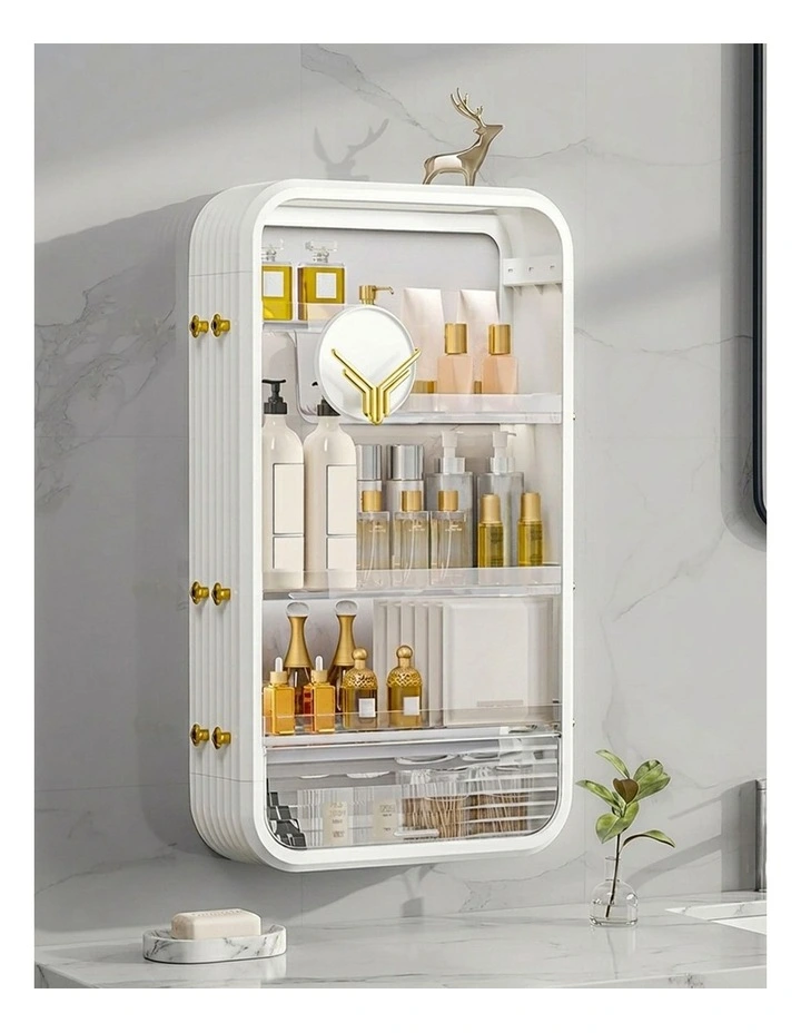 SOGA 2X White Multi Tier Cosmetic Storage Rack Vanity Organiser image 2