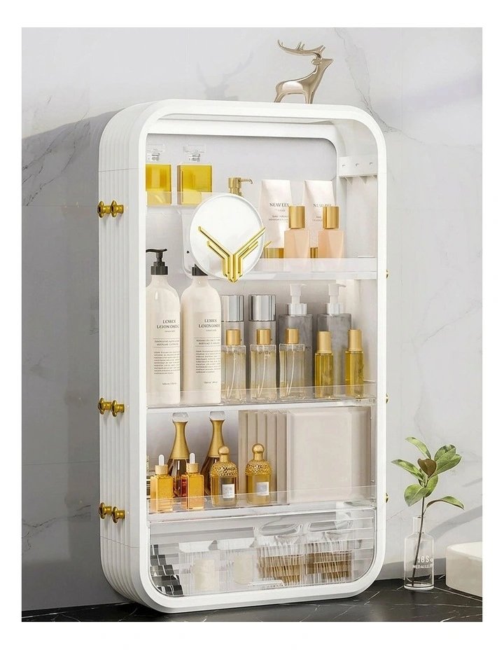 SOGA 2X White Multi Tier Cosmetic Storage Rack Vanity Organiser image 3
