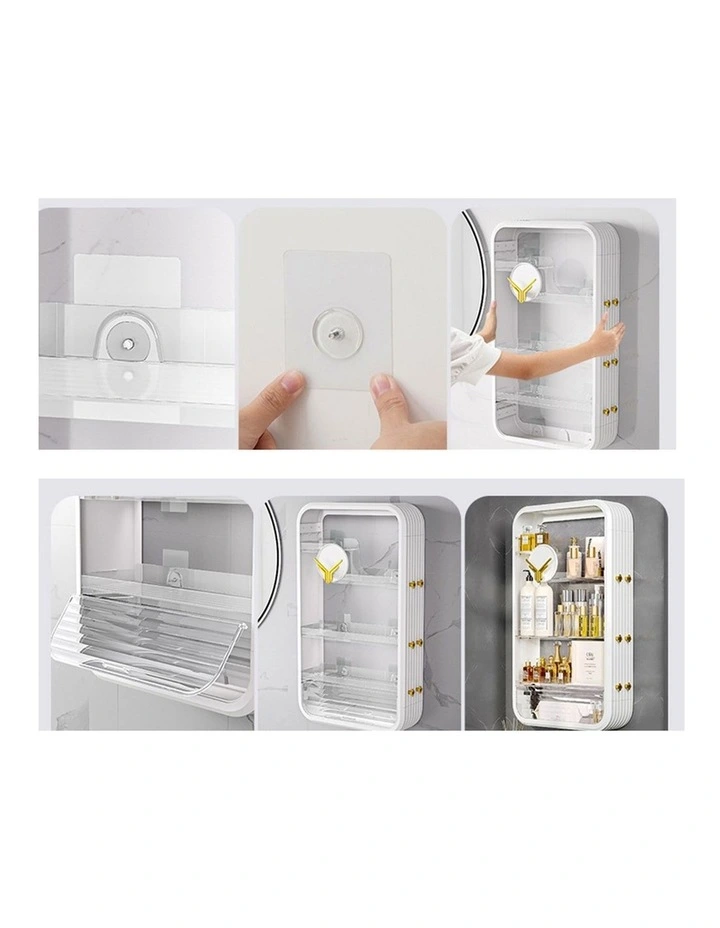 SOGA 2X White Multi Tier Cosmetic Storage Rack Vanity Organiser image 7