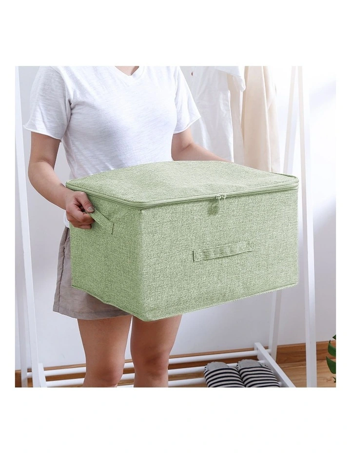 SOGA 2X Green Large Double Zipper Storage Boxes image 2