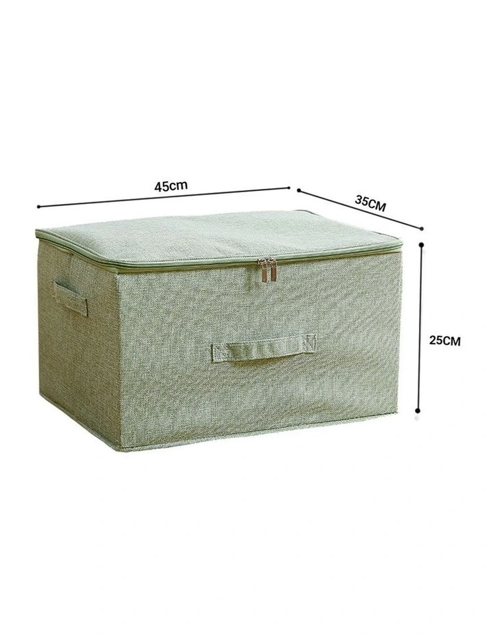 SOGA 2X Green Large Double Zipper Storage Boxes image 5