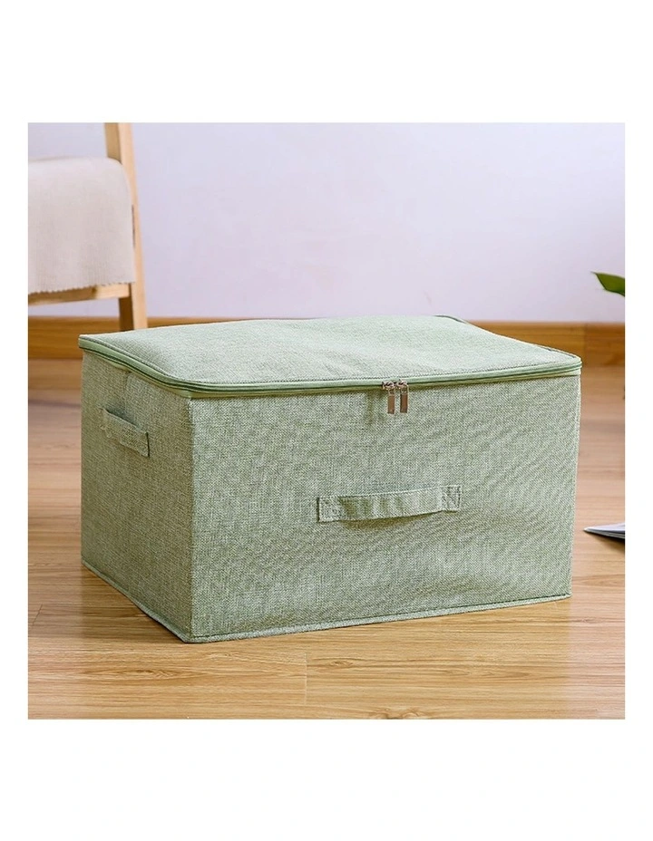 SOGA 2X Green Large Double Zipper Storage Boxes image 7
