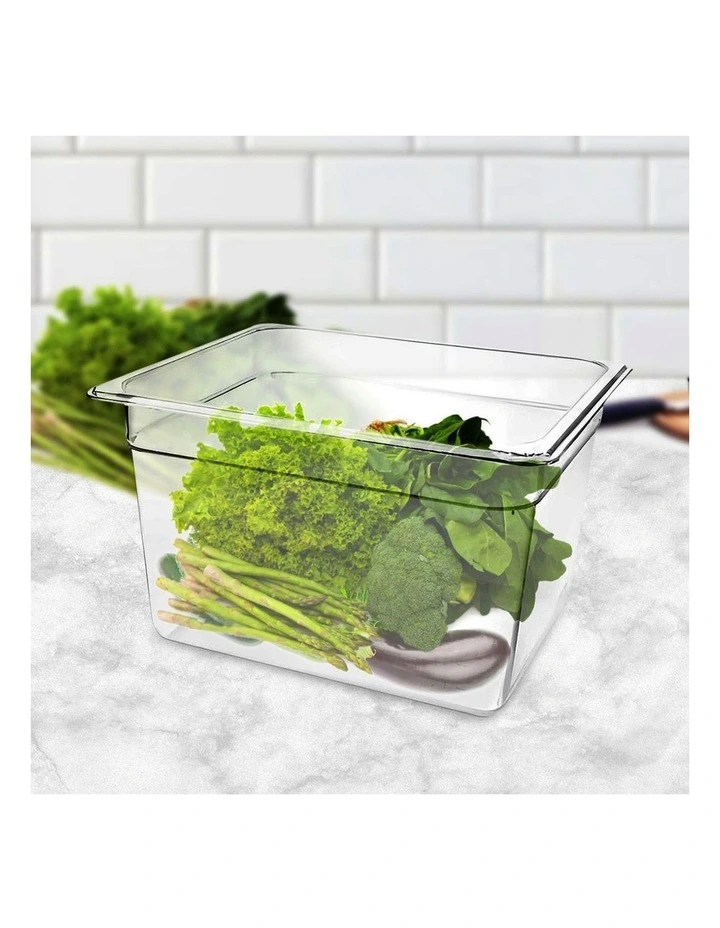 SOGA 200mm Clear Gastronorm GN Pan 1/2 Food Tray Storage Bundle of 2 image 2