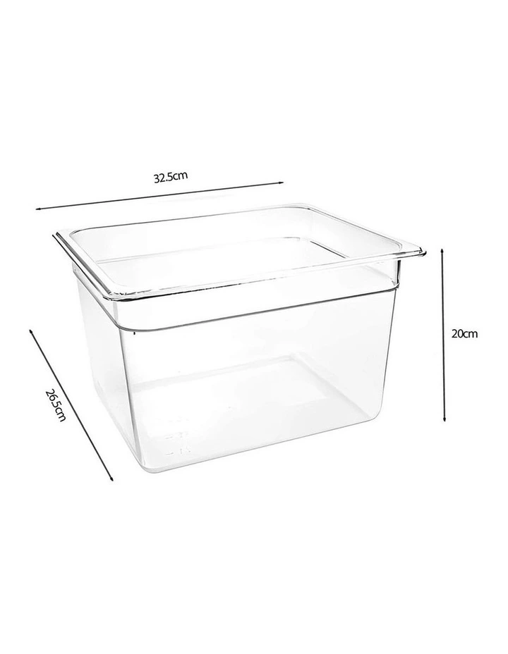 SOGA 200mm Clear Gastronorm GN Pan 1/2 Food Tray Storage Bundle of 2 image 7