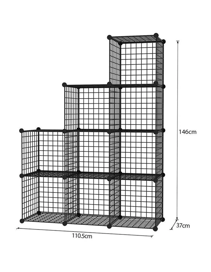 SOGA 2 Pack 9 Cube Storage Organisers Black Modular Wire image 4