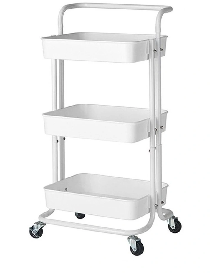 SOGA 3-Tier Utility Cart with Wheels - White image 1