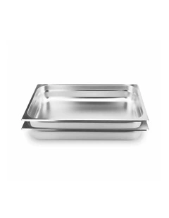 SOGA 2 Pack Gastronorm GN Pan 1/1 Stainless Steel Tray 10cm Deep